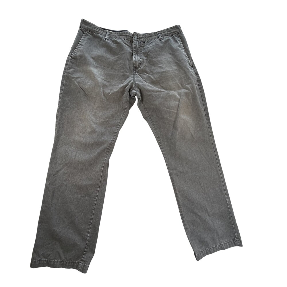 Volcom Pants Mens 40x32 Gray Corpo Class Chino Denim Casual Straight Leg
